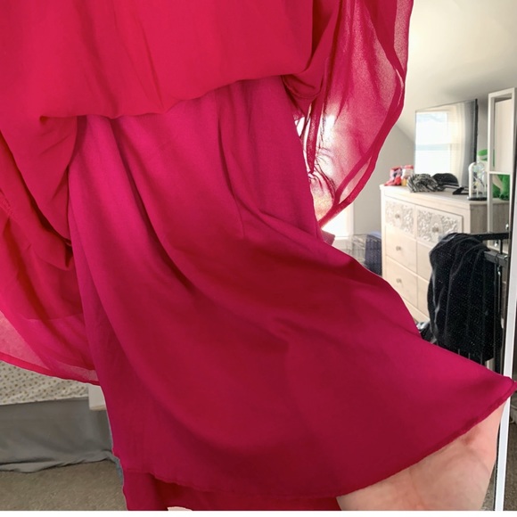 Magenta high/low spring dress - Picture 5 of 5